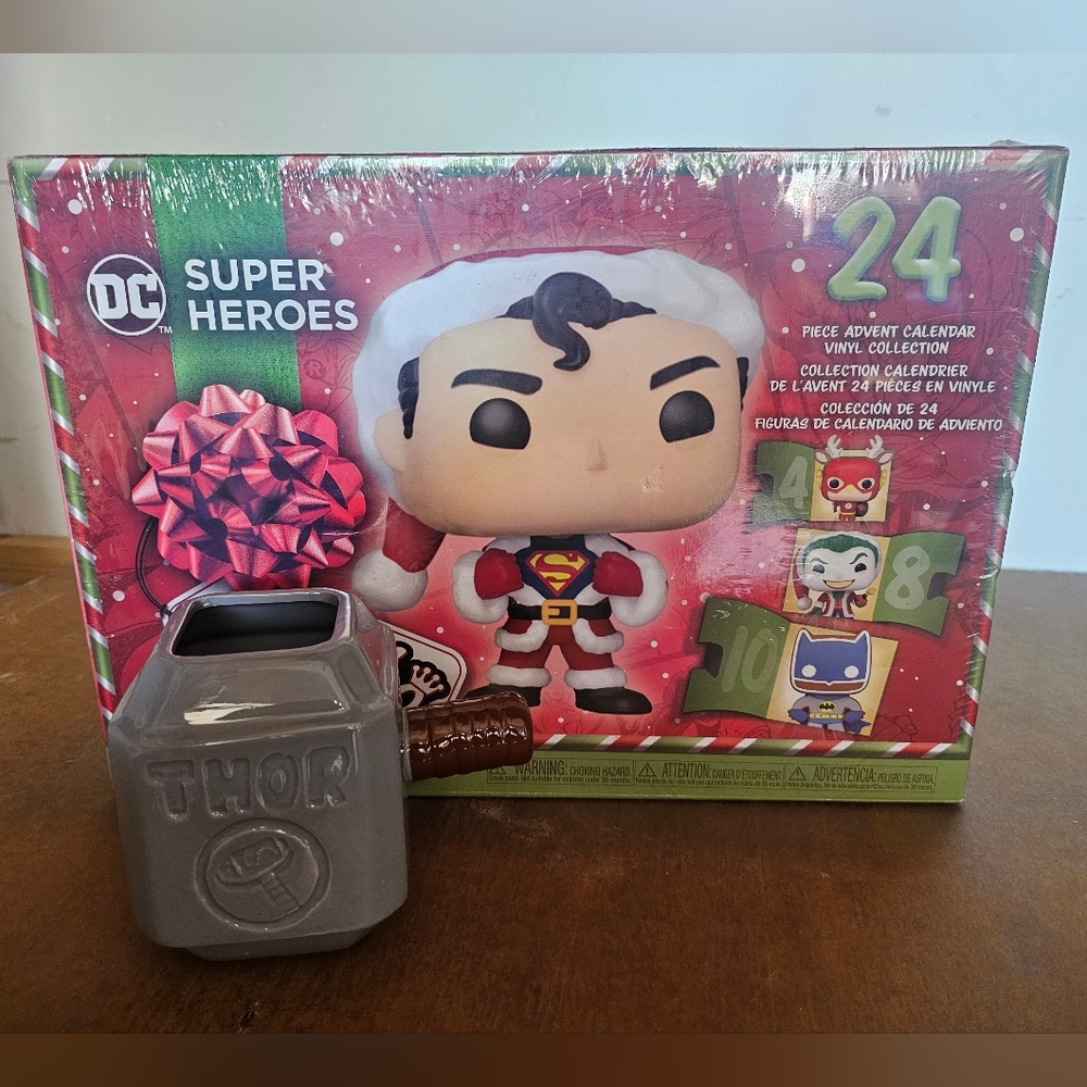 Funko Pocket Pop! DC COMICS SUPER HEROES 2023  Advent Calendar New + Thor Mug